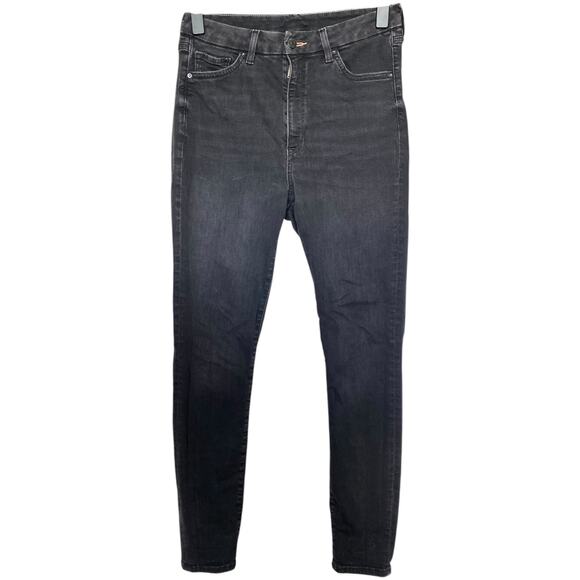 & Denim H&M Super Skinny High Waist Black Jeans size 8 - Picture 1 of 4